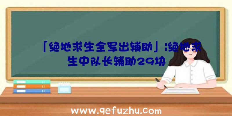 「绝地求生全军出辅助」|绝地求生中队长辅助29块